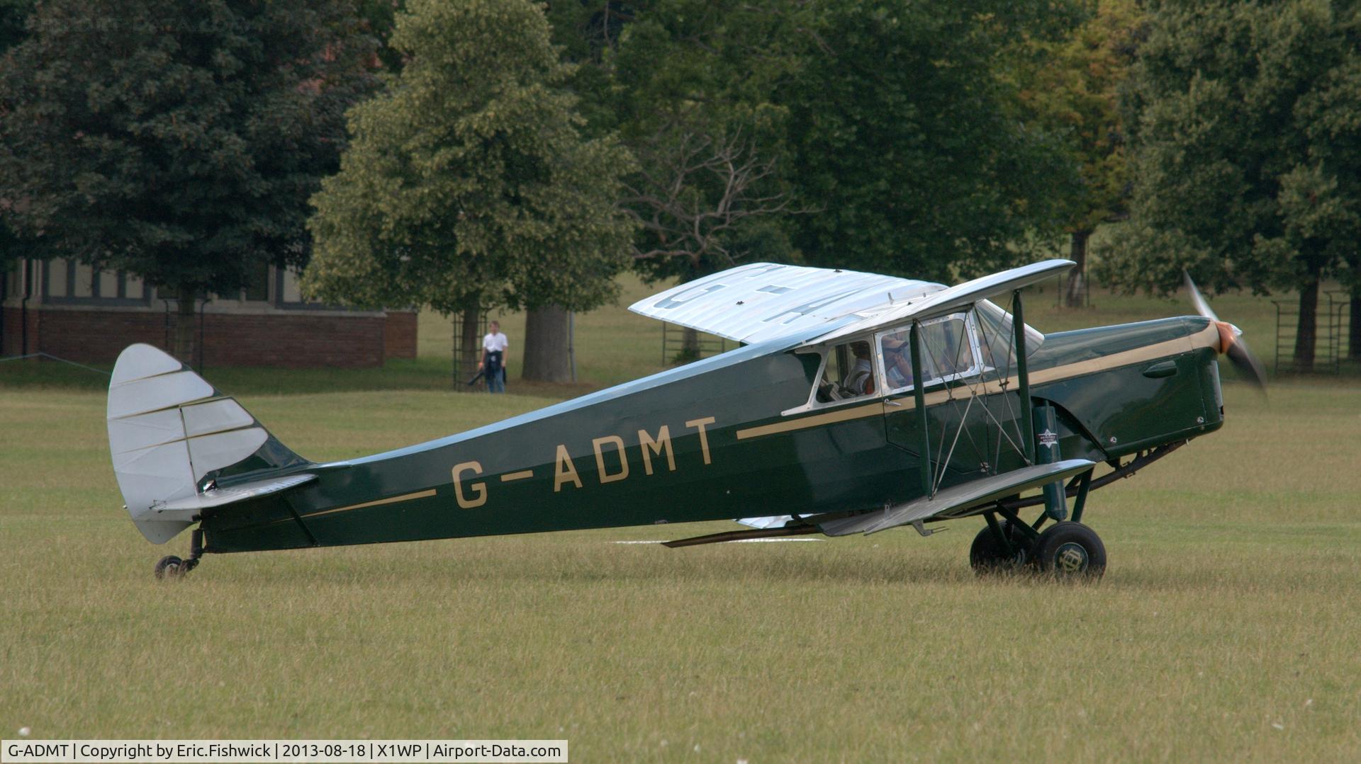 G-ADMT, 1936 De Havilland DH.87B Hornet Moth C/N 8093, 2. G-ADMT at The 28th. International Moth Rally at Woburn Abbey, Aug. 2013.