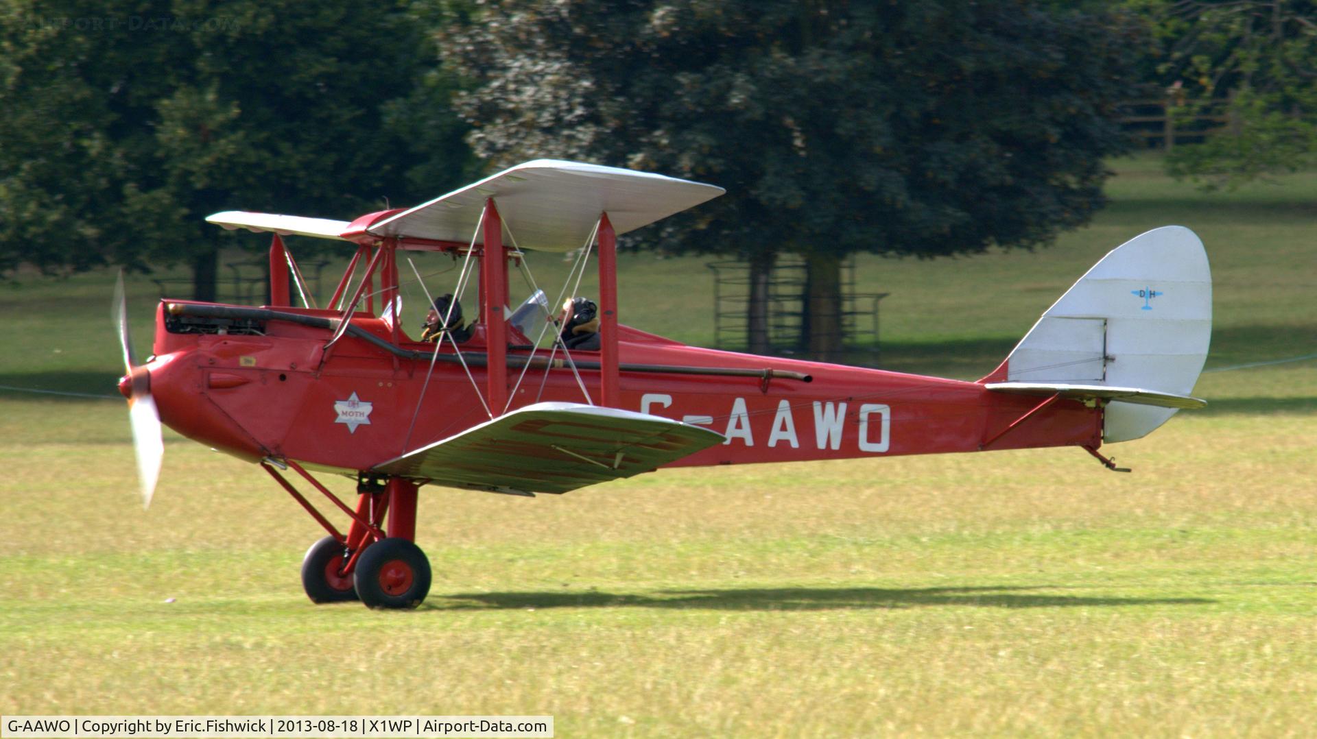 G-AAWO, 1930 De Havilland DH60G Gipsy Moth C/N 1235, 2. G-AAWO at The 28th. International Moth Rally at Woburn Abbey, Aug. 2013.