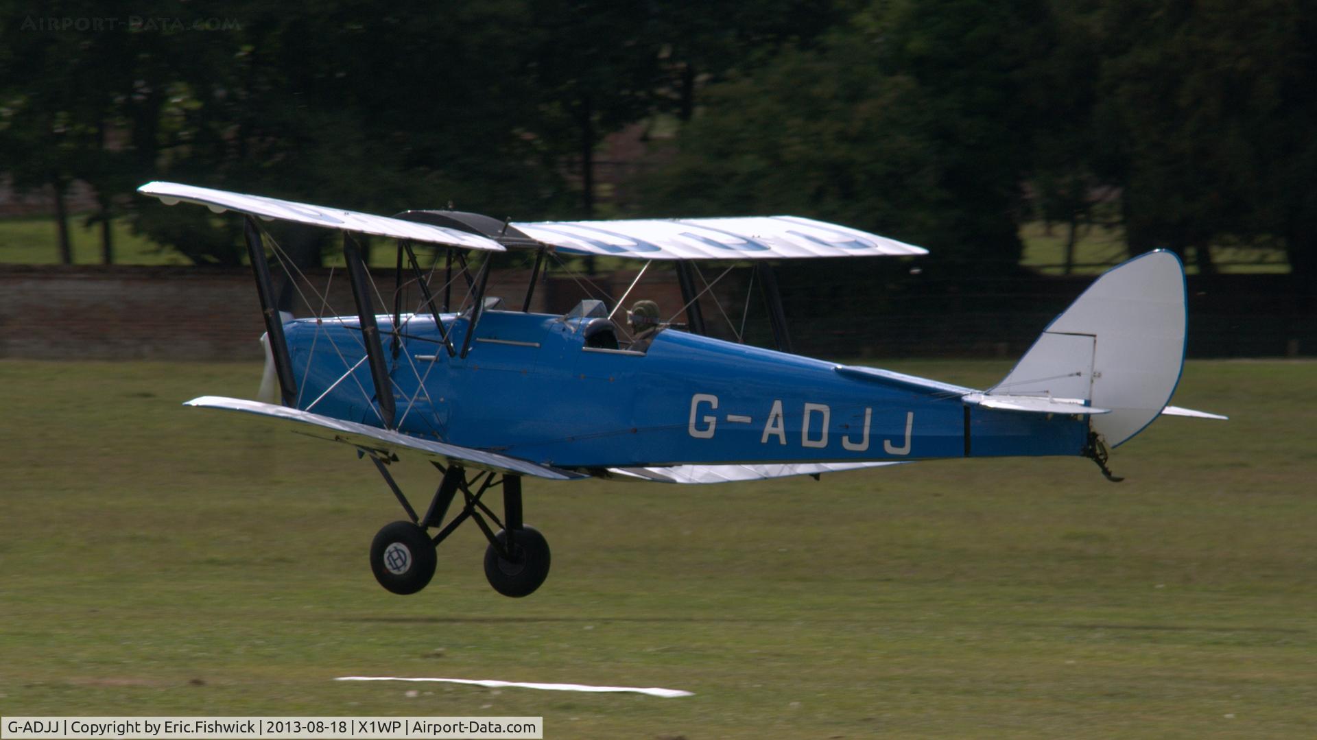 G-ADJJ, 1935 De Havilland DH-82A Tiger Moth II C/N 3386, 1. G-ADJJ at The 28th. International Moth Rally at Woburn Abbey, Aug. 2013.
