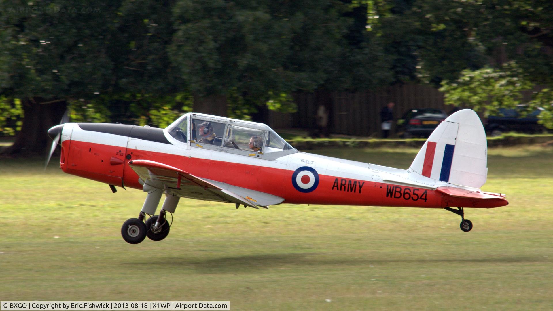 G-BXGO, 1950 De Havilland DHC-1 Chipmunk T.10 C/N C1/0097, 41. WB654 at The 28th. International Moth Rally at Woburn Abbey, Aug. 2013.