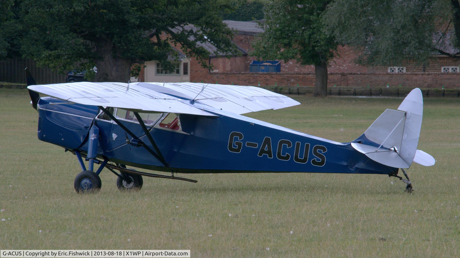 G-ACUS, 1934 De Havilland DH.85 Leopard Moth C/N 7082, 1. G-ACUS at The 28th. International Moth Rally at Woburn Abbey, Aug. 2013.