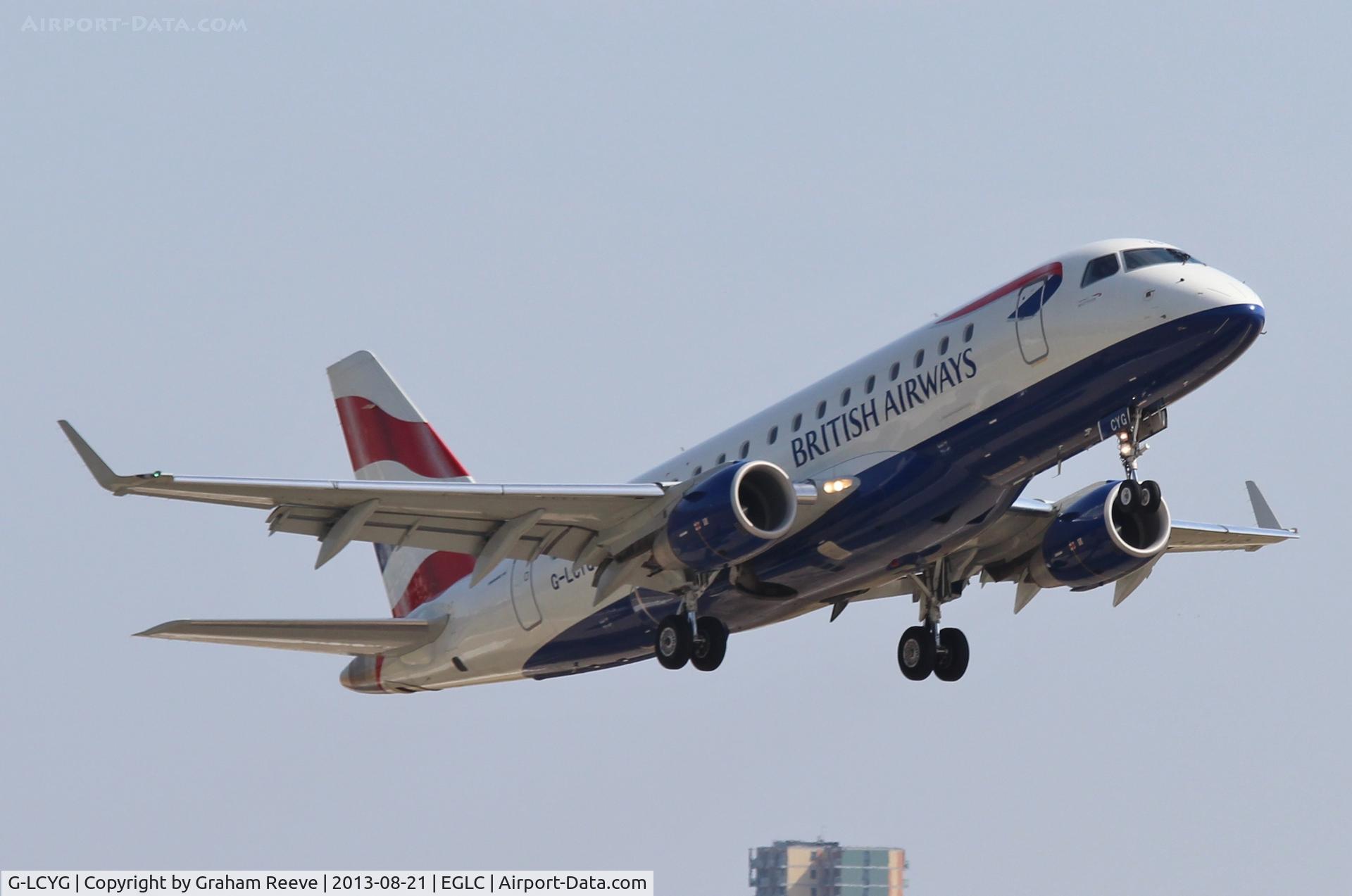 G-LCYG, 2009 Embraer 170STD (ERJ-170-100STD) C/N 17000300, Just airbourne.