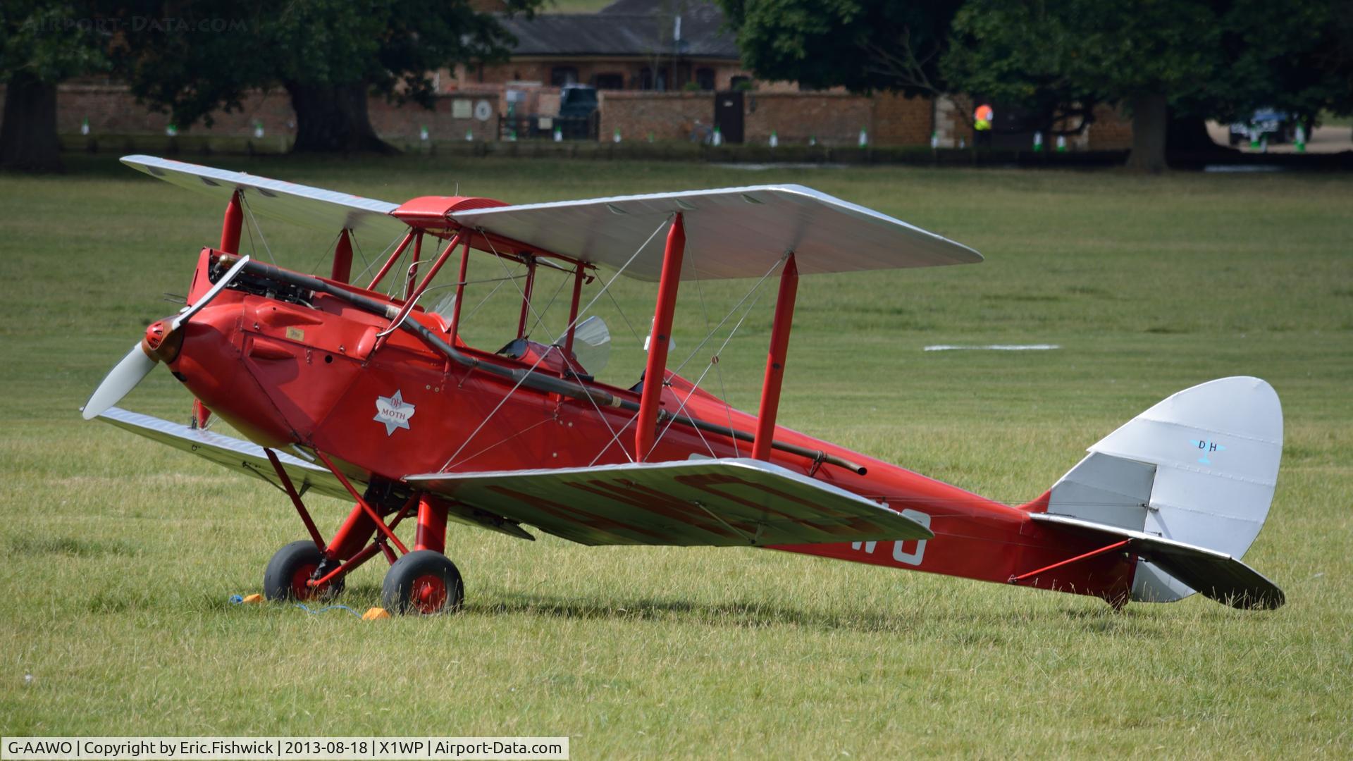 G-AAWO, 1930 De Havilland DH60G Gipsy Moth C/N 1235, 3. G-AAWO at The 28th. International Moth Rally at Woburn Abbey, Aug. 2013.