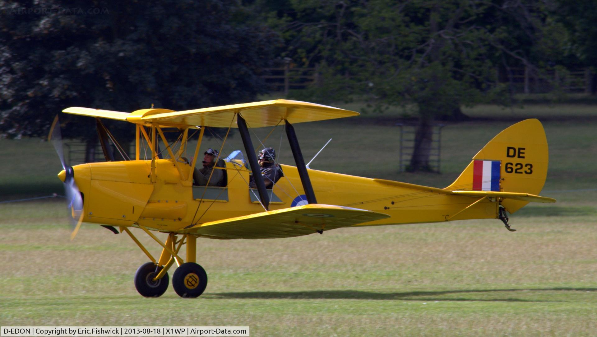 D-EDON, De Havilland DH-82A Tiger Moth II C/N 82043, 3. DE623 at The 28th. International Moth Rally at Woburn Abbey, Aug. 2013.