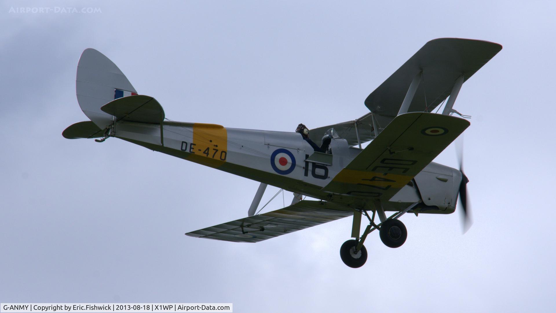 G-ANMY, 1942 De Havilland DH-82A Tiger Moth II C/N 85466, 42. G-ANMY at The 28th. International Moth Rally at Woburn Abbey, Aug. 2013.
