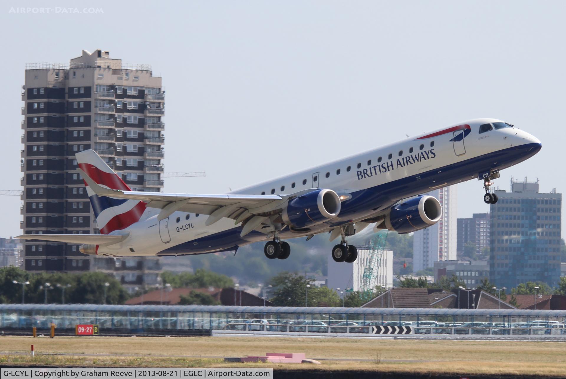 G-LCYL, 2010 Embraer 190SR (ERJ-190-100SR) C/N 19000346, Just airbourne.