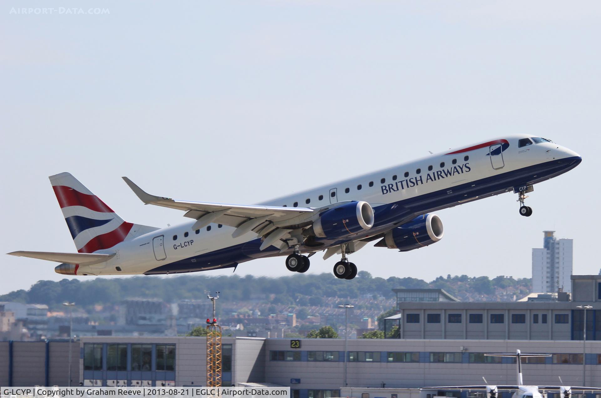 G-LCYP, 2011 Embraer 190SR (ERJ-190-100SR) C/N 19000443, Just airbourne.