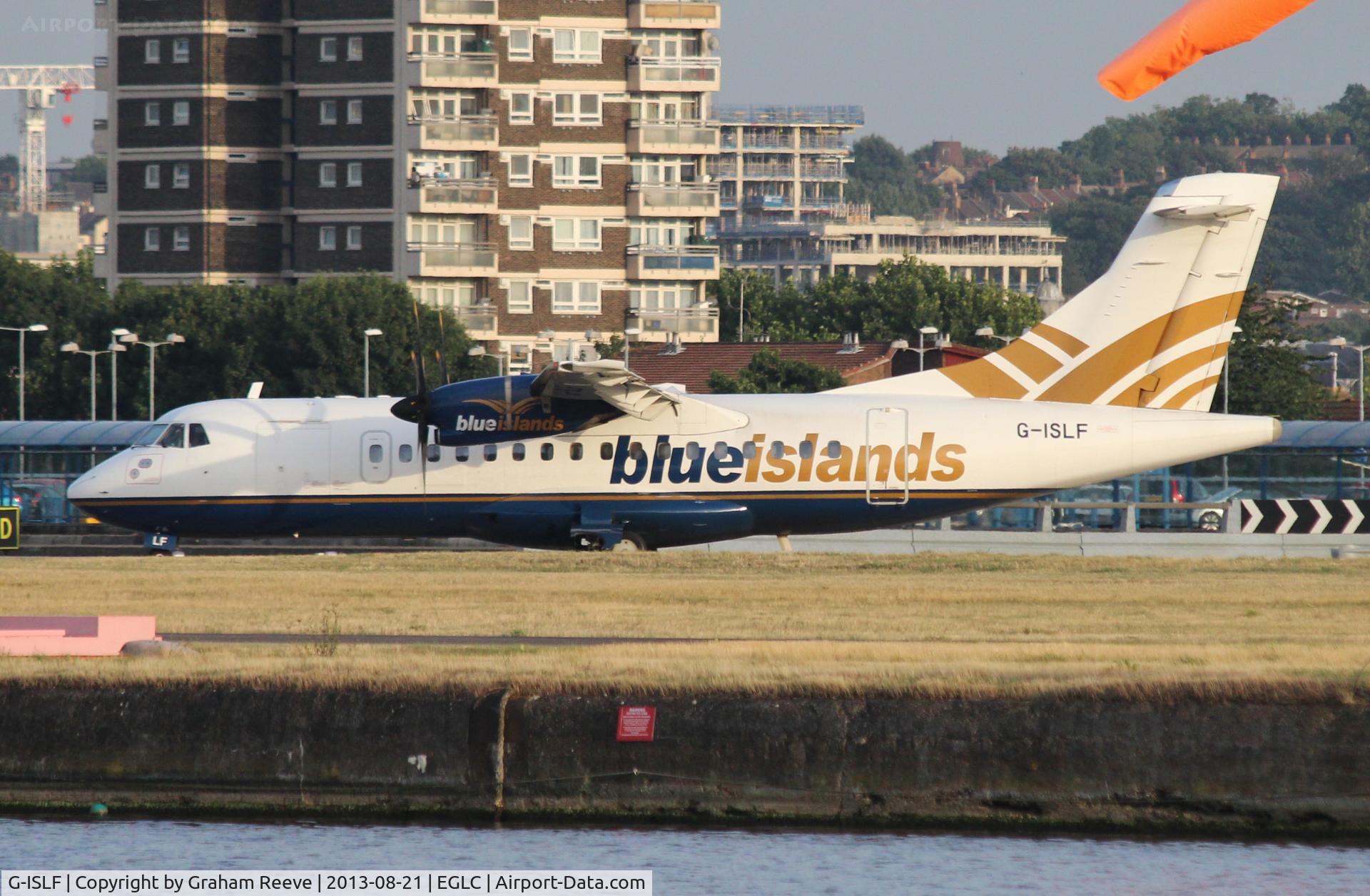 G-ISLF, 1997 ATR 42-500 C/N 546, About to depart.