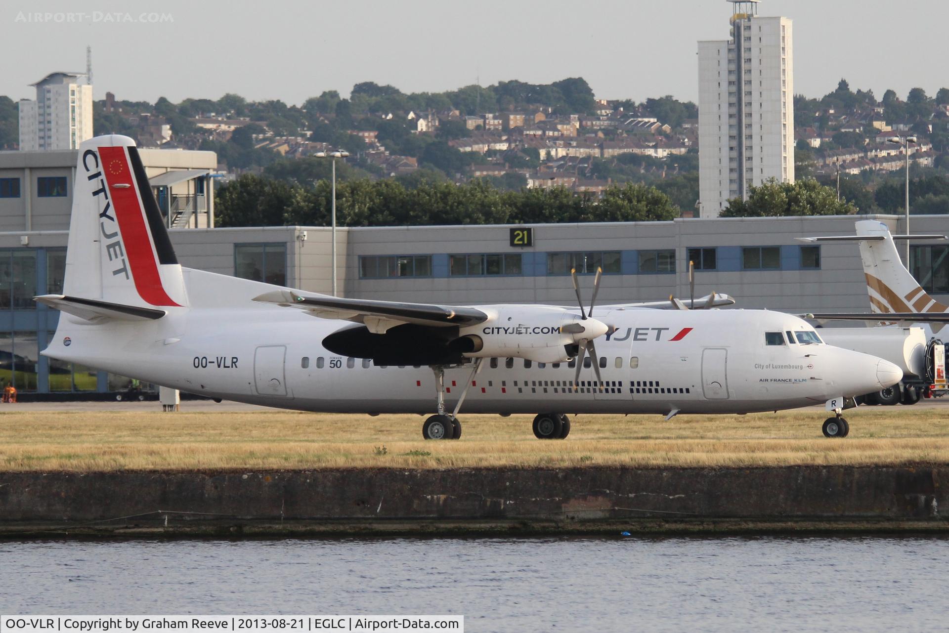 OO-VLR, 1988 Fokker 50 C/N 20121, Just landed.