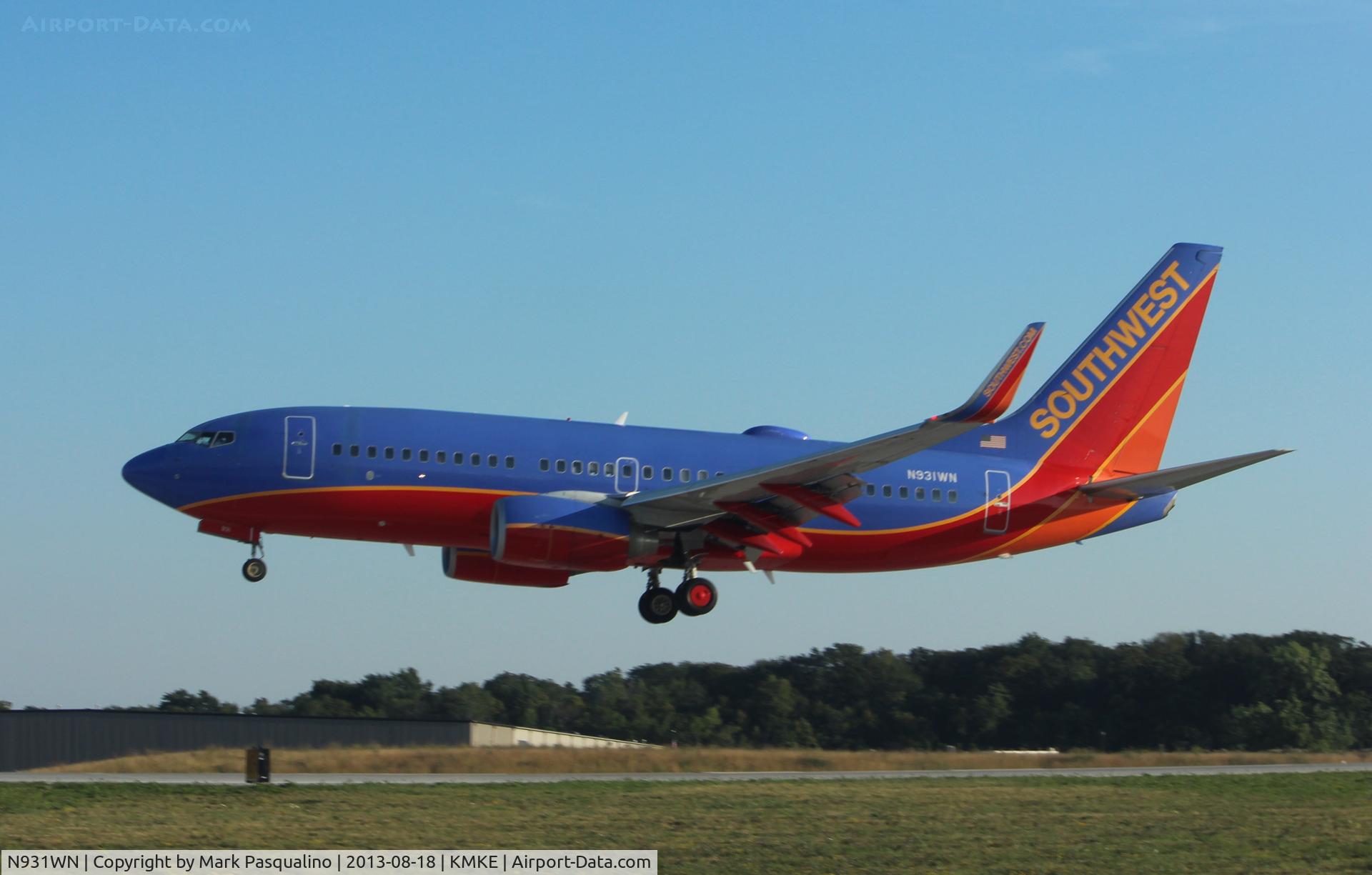 N931WN, 2009 Boeing 737-7H4 C/N 36637, Boeing 737-700