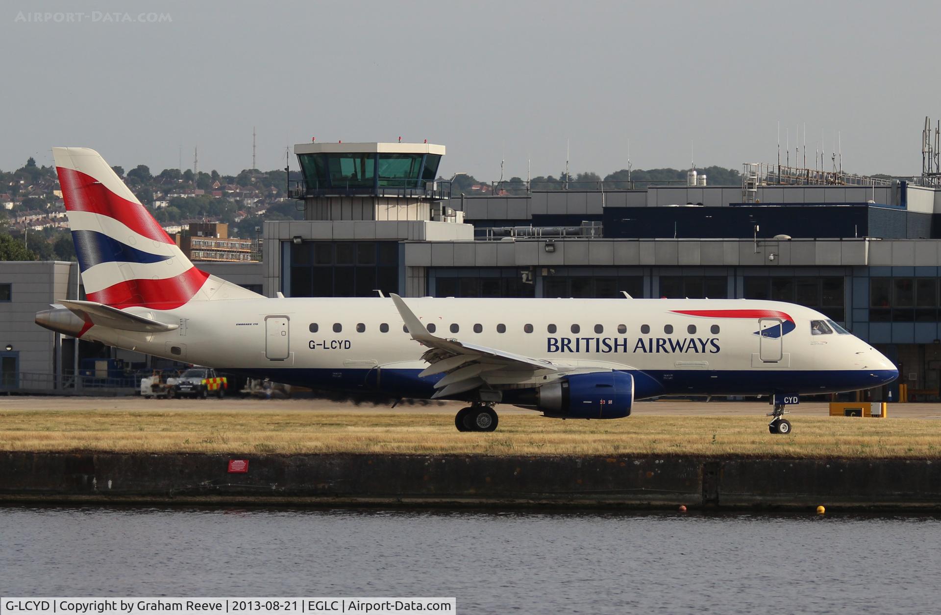 G-LCYD, 2009 Embraer 170STD (ERJ-170-100STD) C/N 17000294, Just landed.