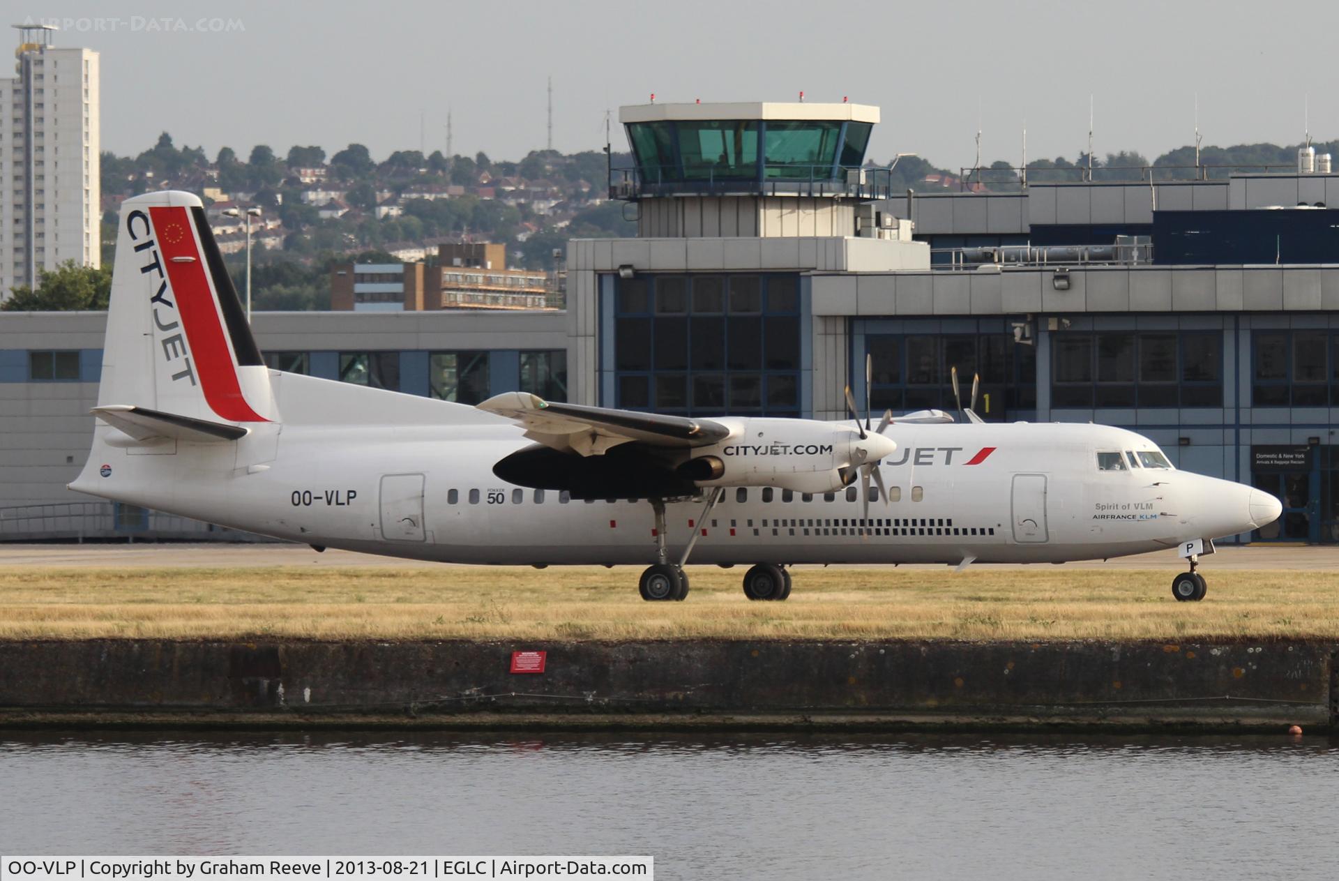 OO-VLP, 1991 Fokker 50 C/N 20209, Just landed.