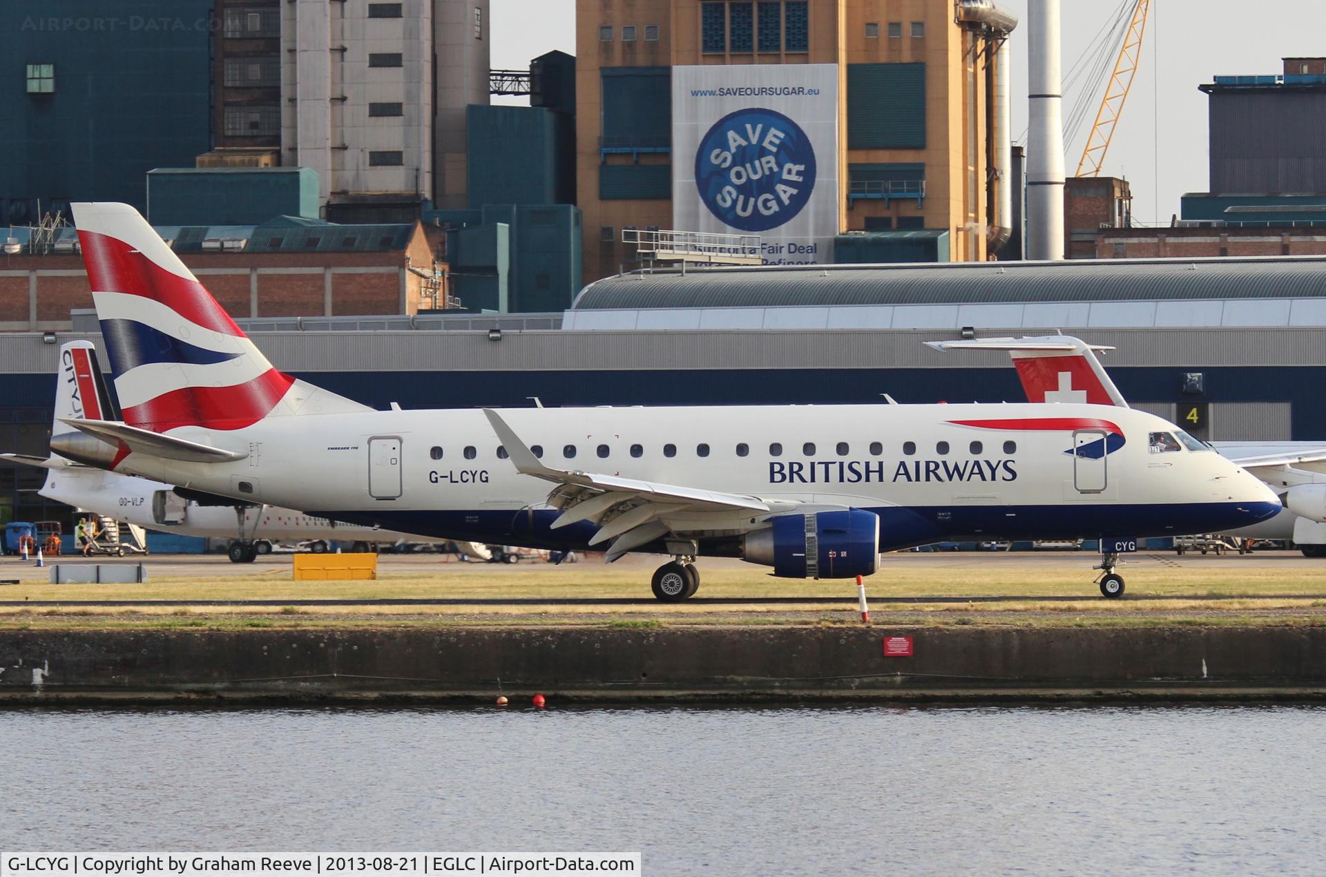 G-LCYG, 2009 Embraer 170STD (ERJ-170-100STD) C/N 17000300, Just landed.
