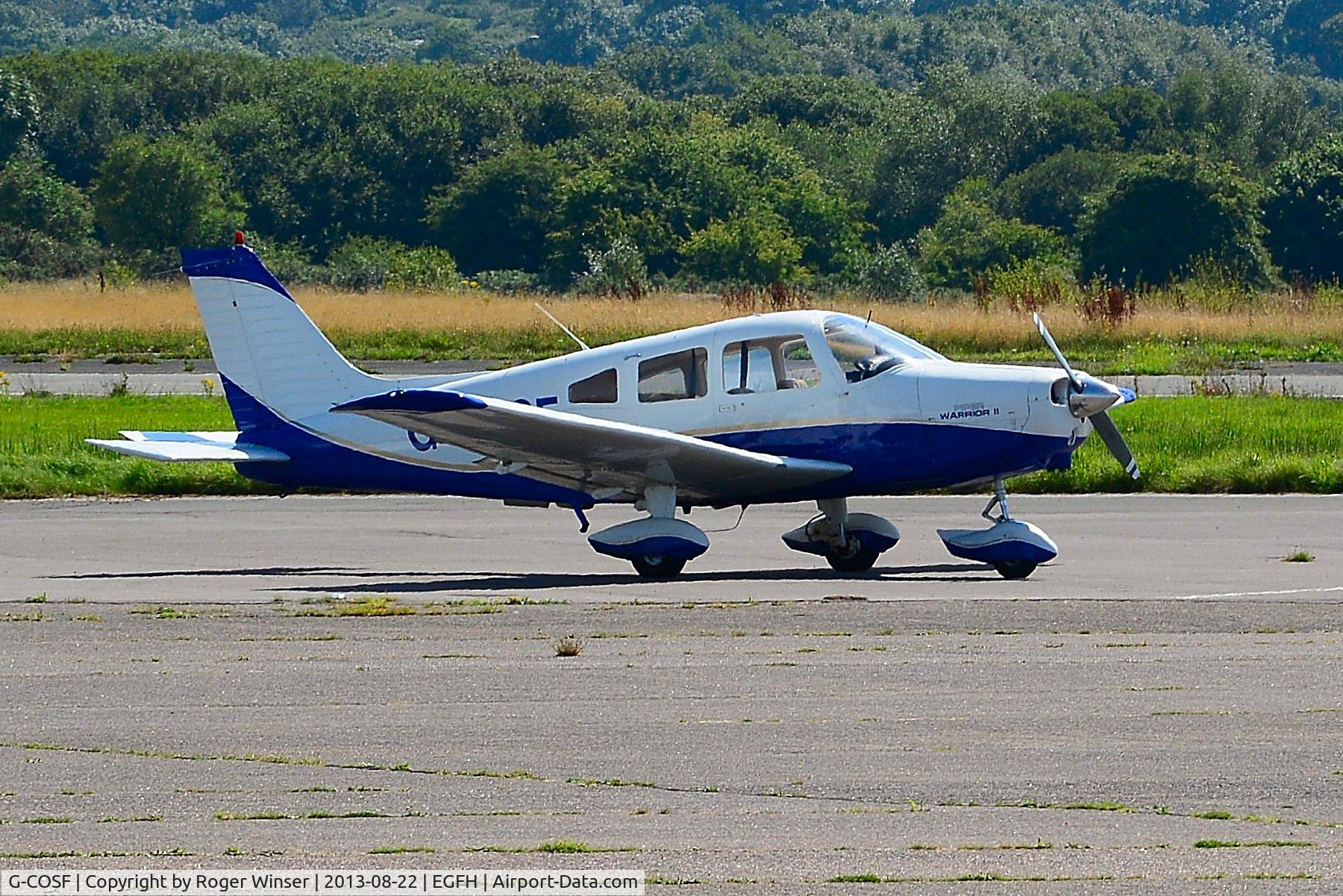 G-COSF, 1978 Piper PA-28-161 Cherokee Warrior II C/N 28-7716215, Visiting Cherokee Warrior II in a new colour scheme. Previously registered N5915V.