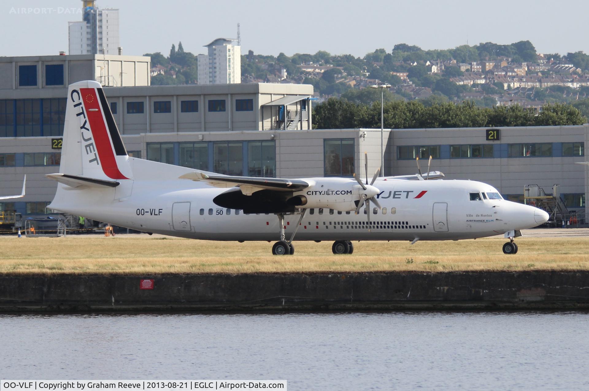 OO-VLF, 1991 Fokker 50 C/N 20208, Just landed.