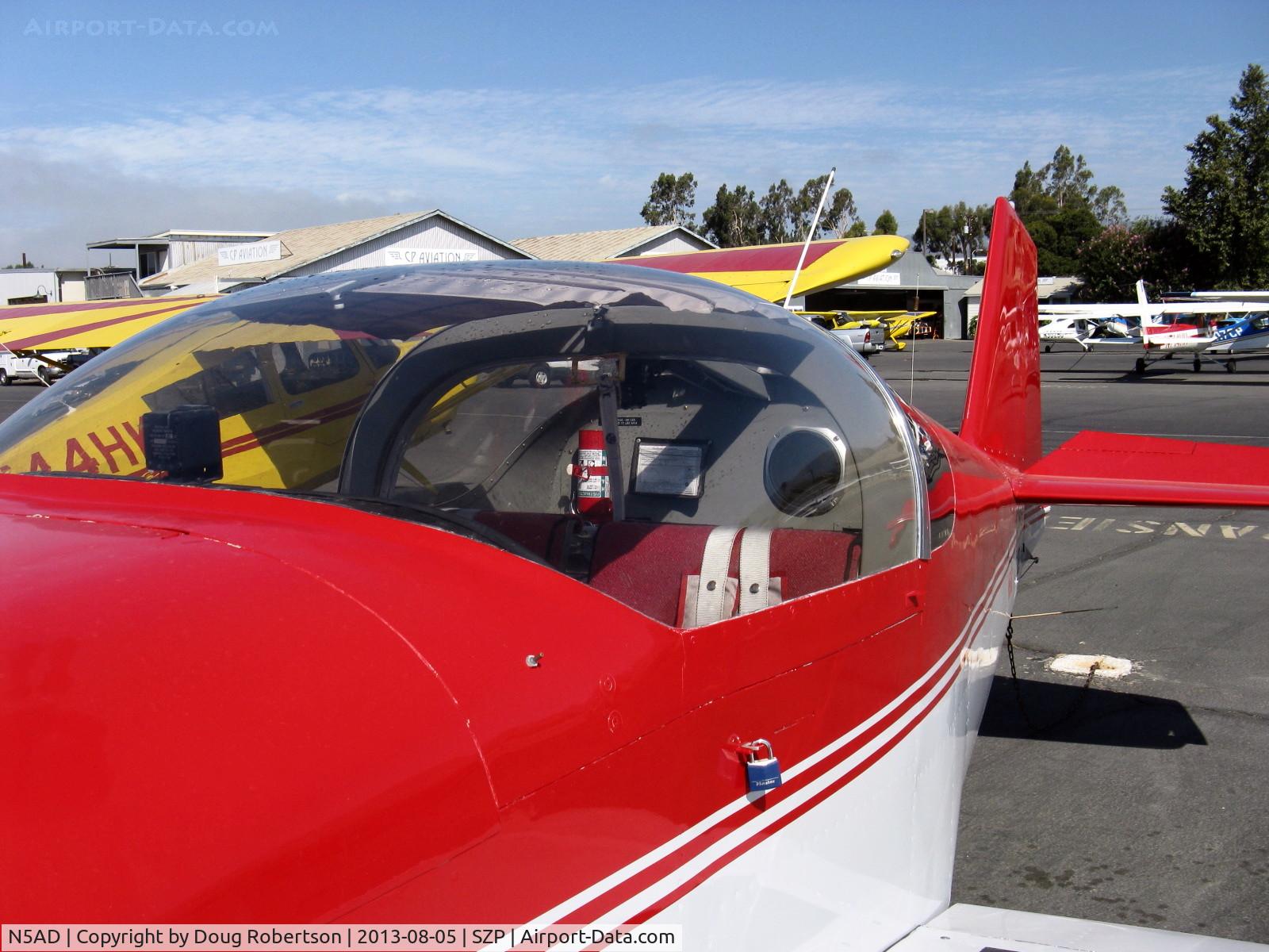 N5AD, 1992 Vans RV-6A C/N 20954, 1992 Gladfelter VAN's RV-6A, Lycoming O-320, hatch lock