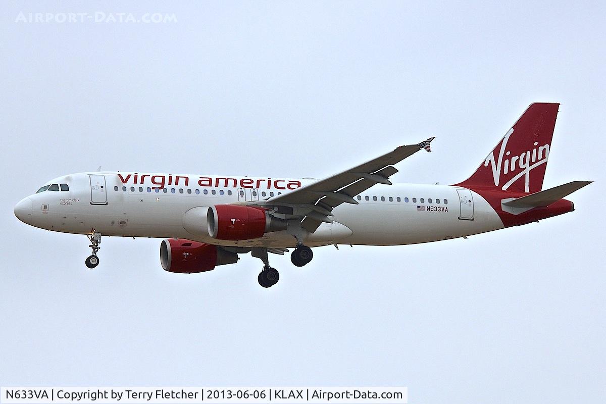N633VA, 2007 Airbus A320-214 C/N 3230, At Los Angeles Airport , California