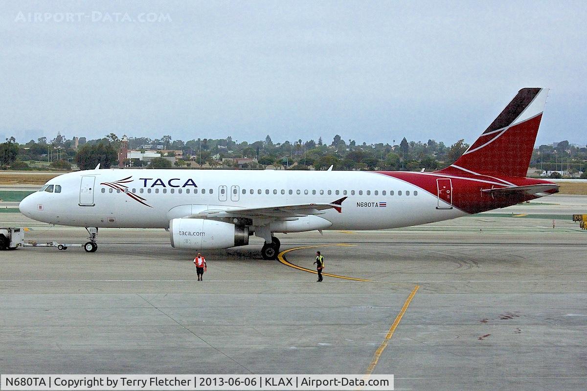 N680TA, 2008 Airbus A320-233 C/N 3538, At Los Angeles Airport , California