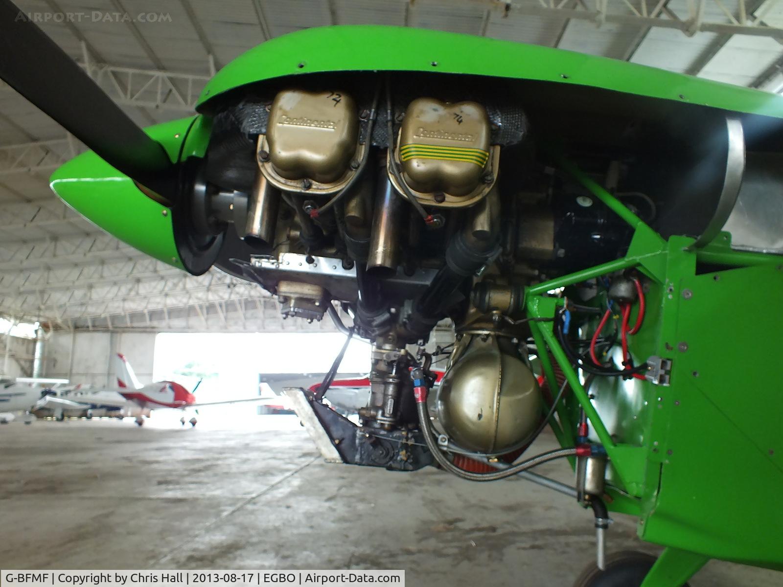 G-BFMF, 1982 Cassutt IIIM Racer C/N PFA 034-10147, Continental O-200-A, big engine in a very small plane