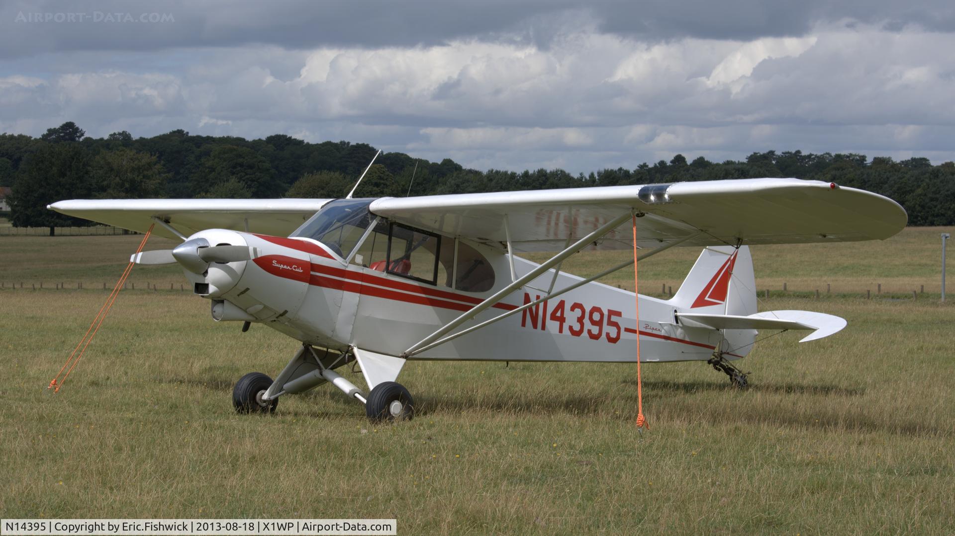 N14395, 1974 Piper PA-18-150 Super Cub C/N 18-7409093, 3. N14395 at The 28th. International Moth Rally at Woburn Abbey, Aug. 2013.