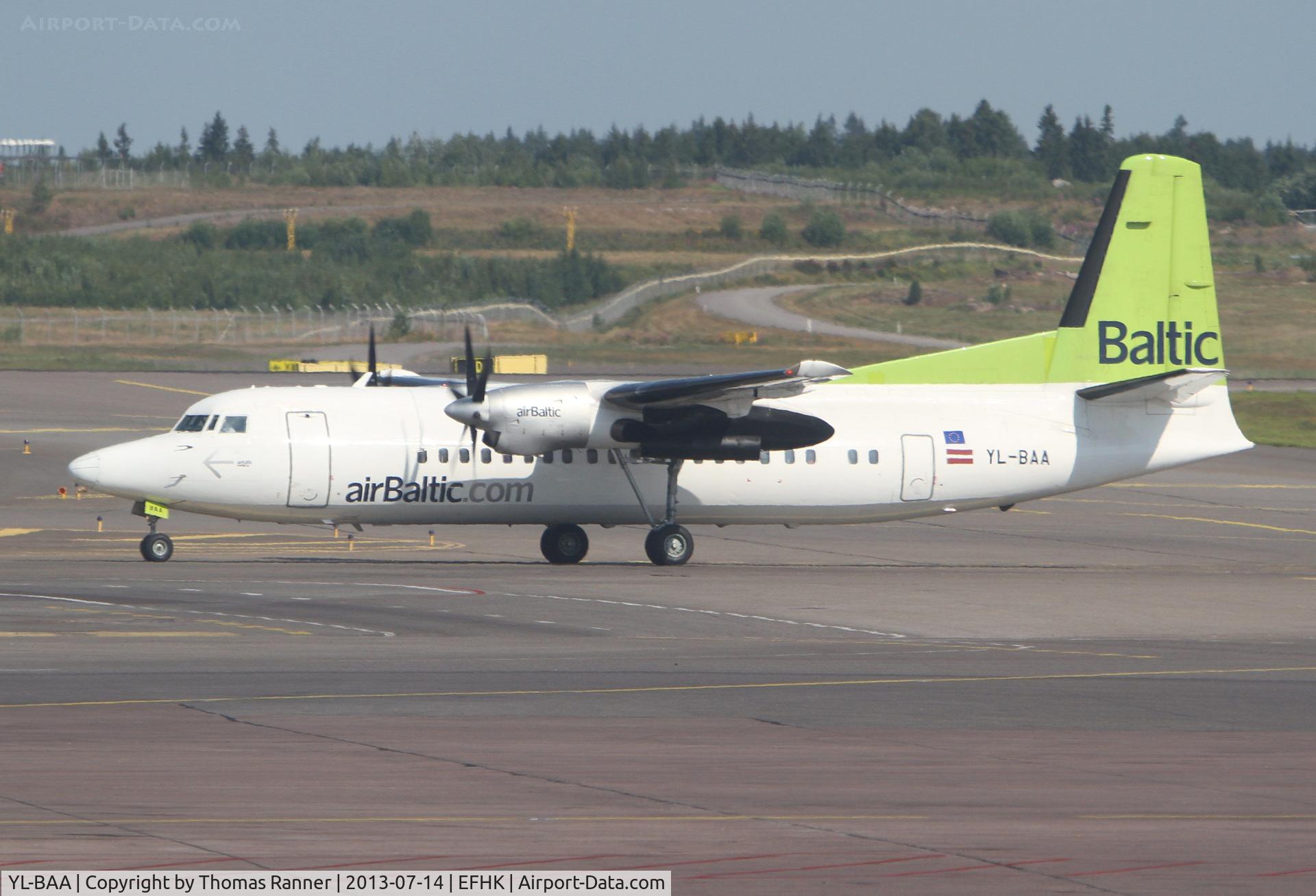 YL-BAA, 1988 Fokker 50 C/N 20120, Air Baltic Fokker 50