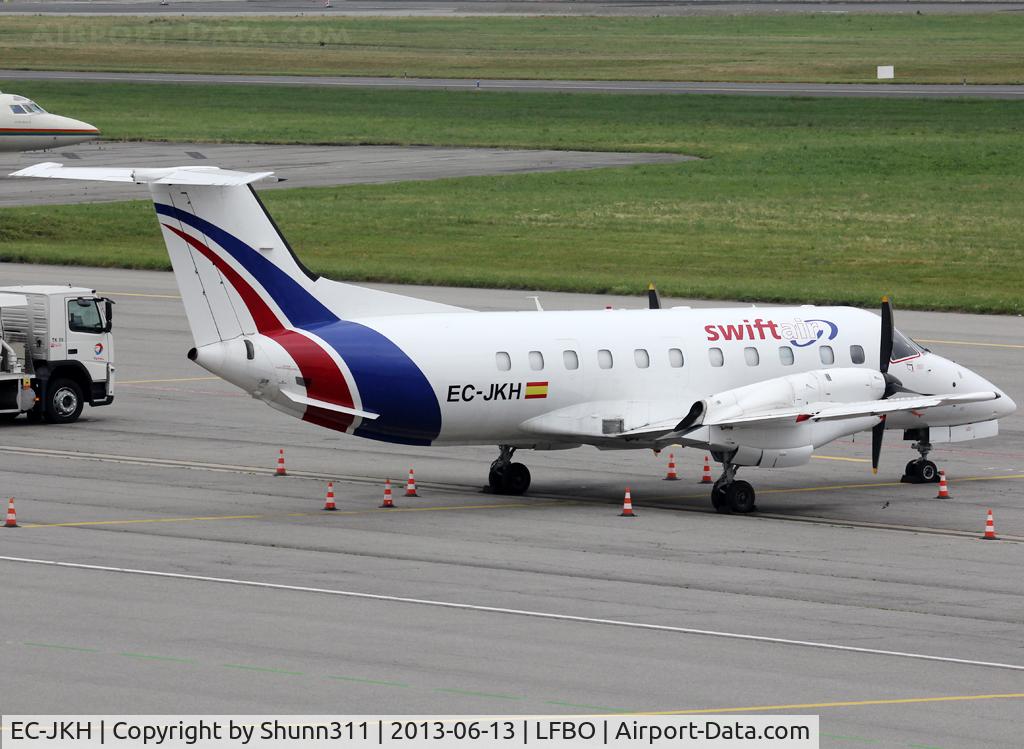 EC-JKH, 1988 Embraer EMB-120ER Brasilia C/N 120092, Parked at the General Aviation area...
