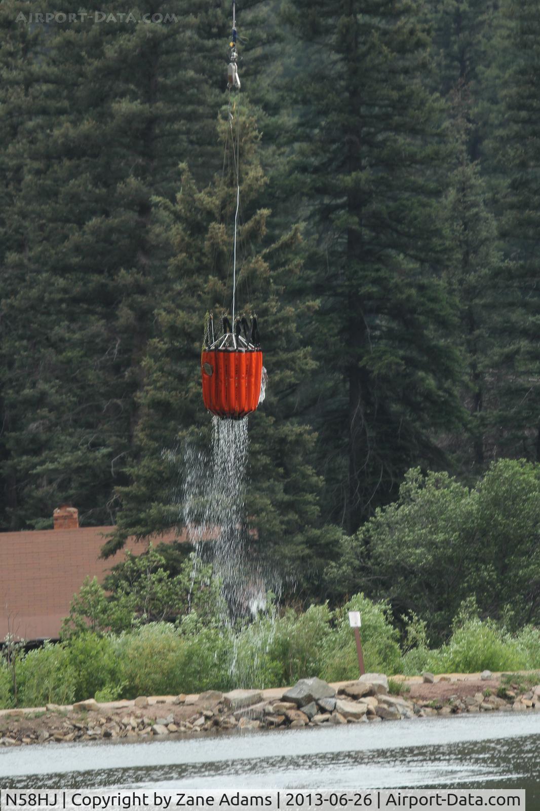 N58HJ, 1980 Bell 205A-1 C/N 30314, Working the Jaroso Fire near Cowles, New Mexico