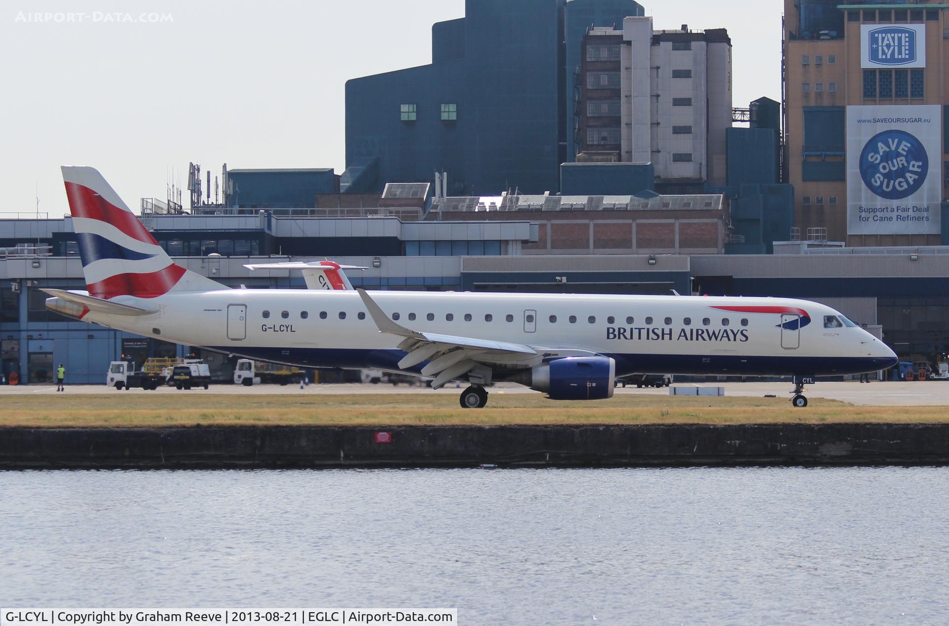 G-LCYL, 2010 Embraer 190SR (ERJ-190-100SR) C/N 19000346, Just landed.