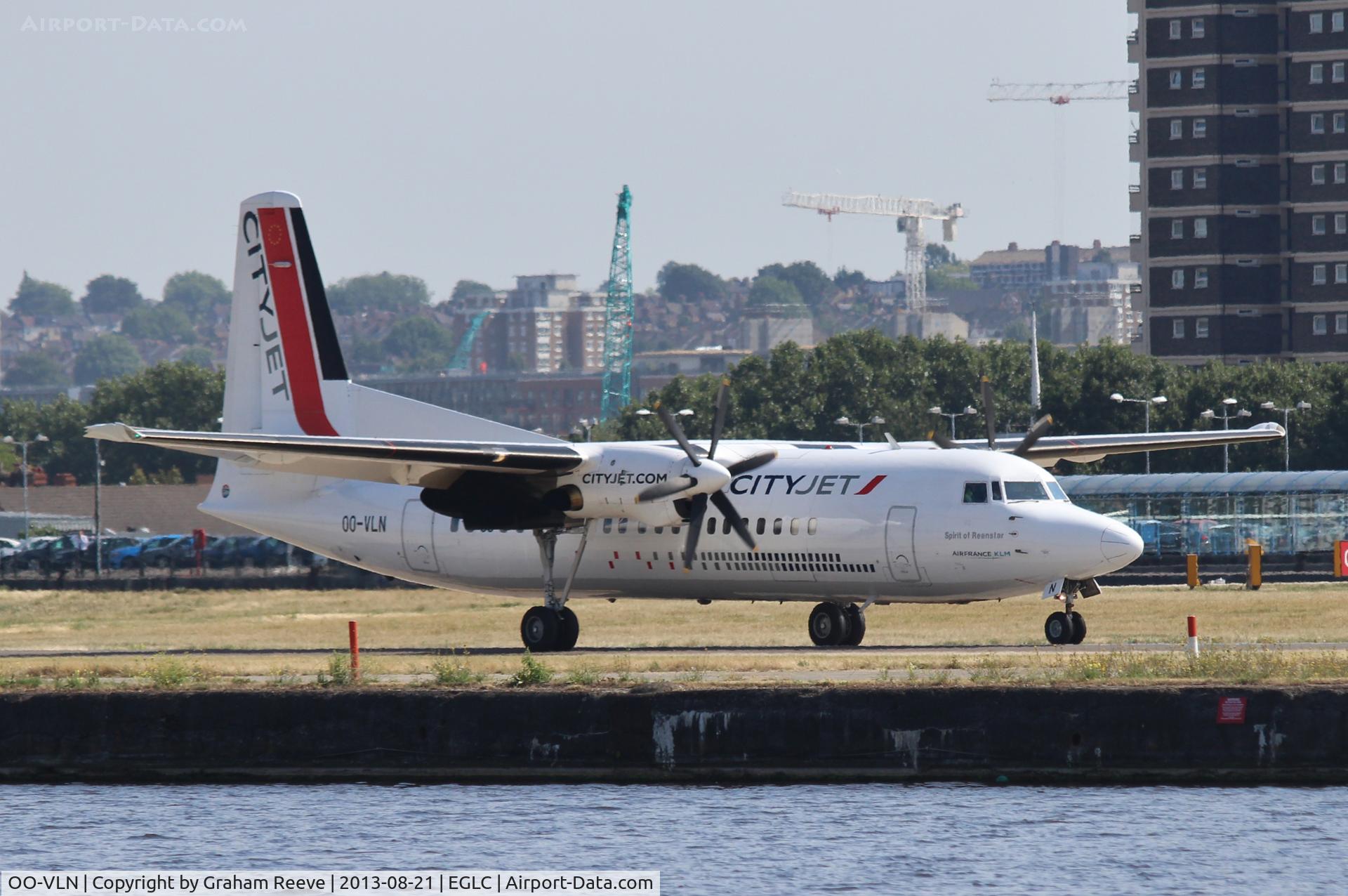 OO-VLN, 1989 Fokker 50 C/N 20145, Just landed.