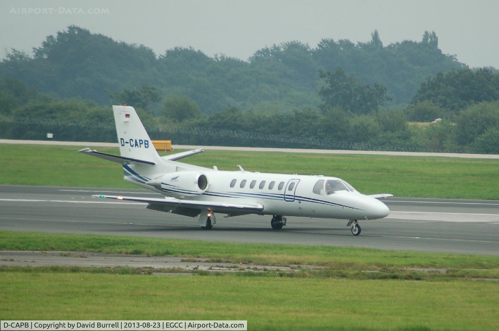 D-CAPB, 2009 Cessna 560 Citation Encore+ C/N 560-0816, D-CAPB Cessna 560 Citation Encore taxiing at Manchester Airport.