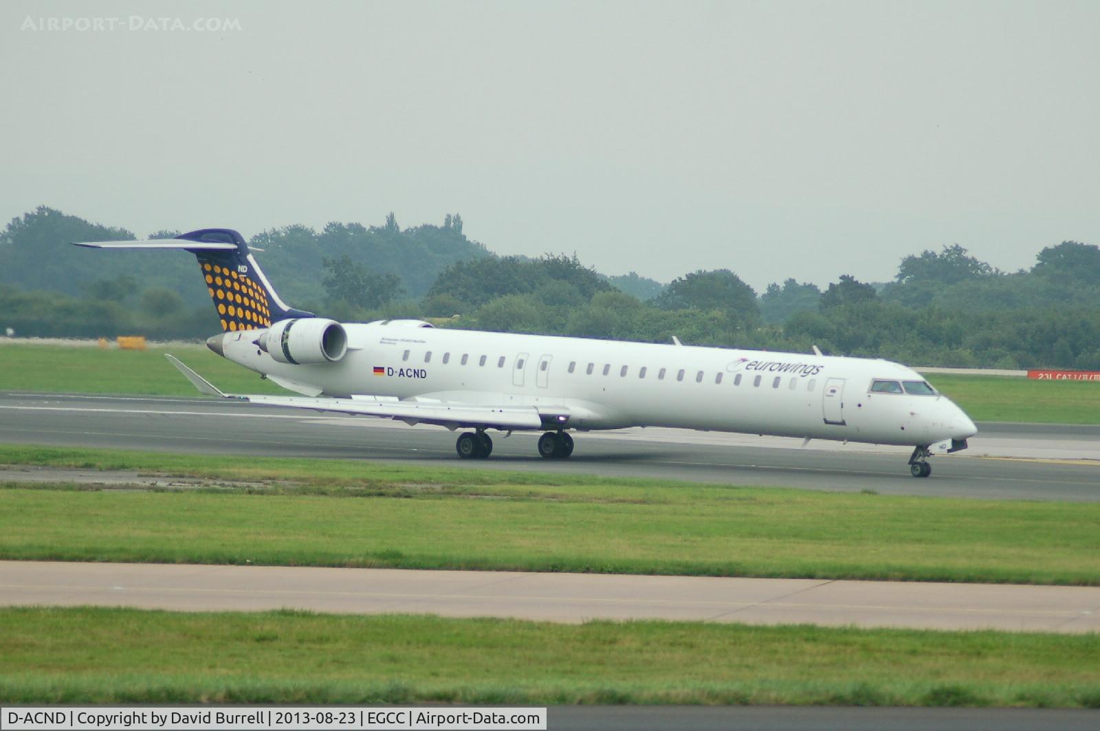 D-ACND, 2009 Bombardier CRJ-701 (CL-600-2C10) Regional Jet C/N 15238, Eurowings Canadair Cl-600-2D24 Manchester Airport.
