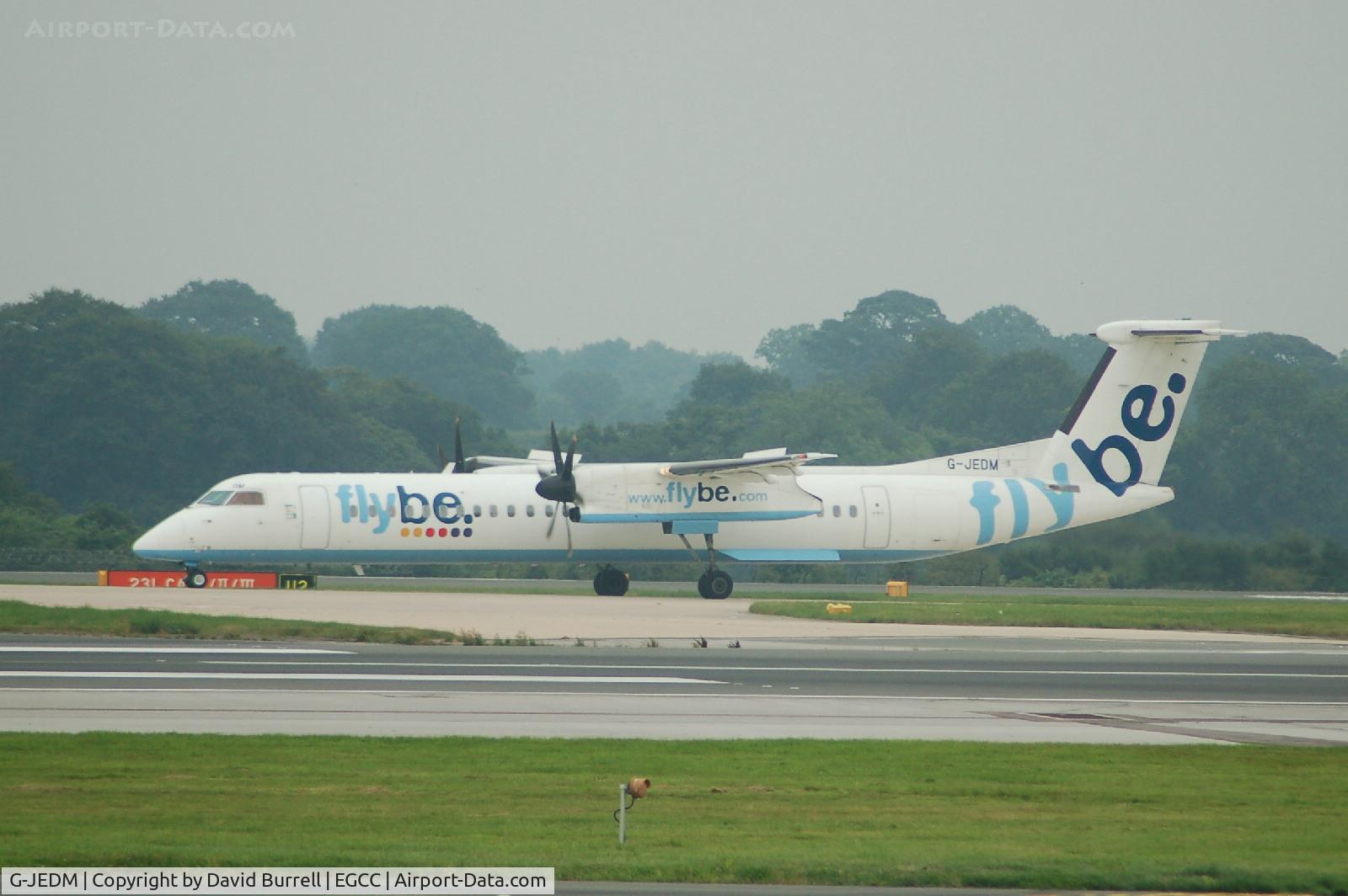 G-JEDM, 2003 De Havilland Canada DHC-8-402Q Dash 8 C/N 4077, Flybe De Havilland Canada DHC-8-402Q taxiing at Manchester Airport.