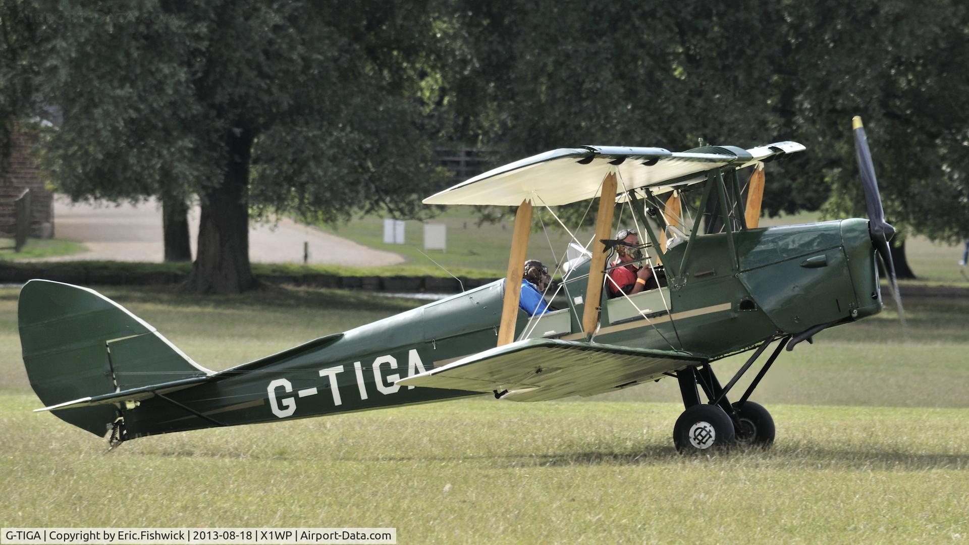 G-TIGA, 1955 De Havilland DH-82A Tiger Moth II C/N 83547, 2. G-TIGA at The 28th. International Moth Rally at Woburn Abbey, Aug. 2013.