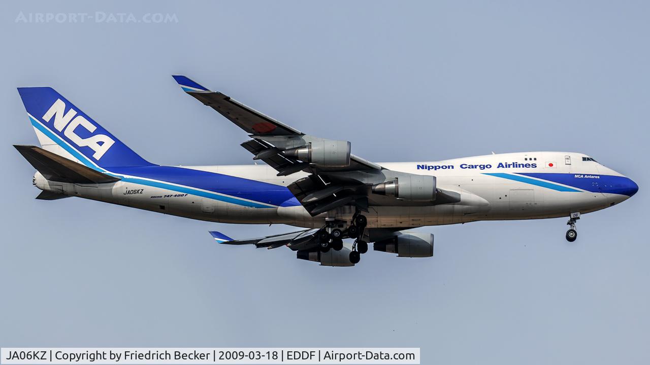 JA06KZ, 2007 Boeing 747-4KZF SCD C/N 36133, on final RW07R