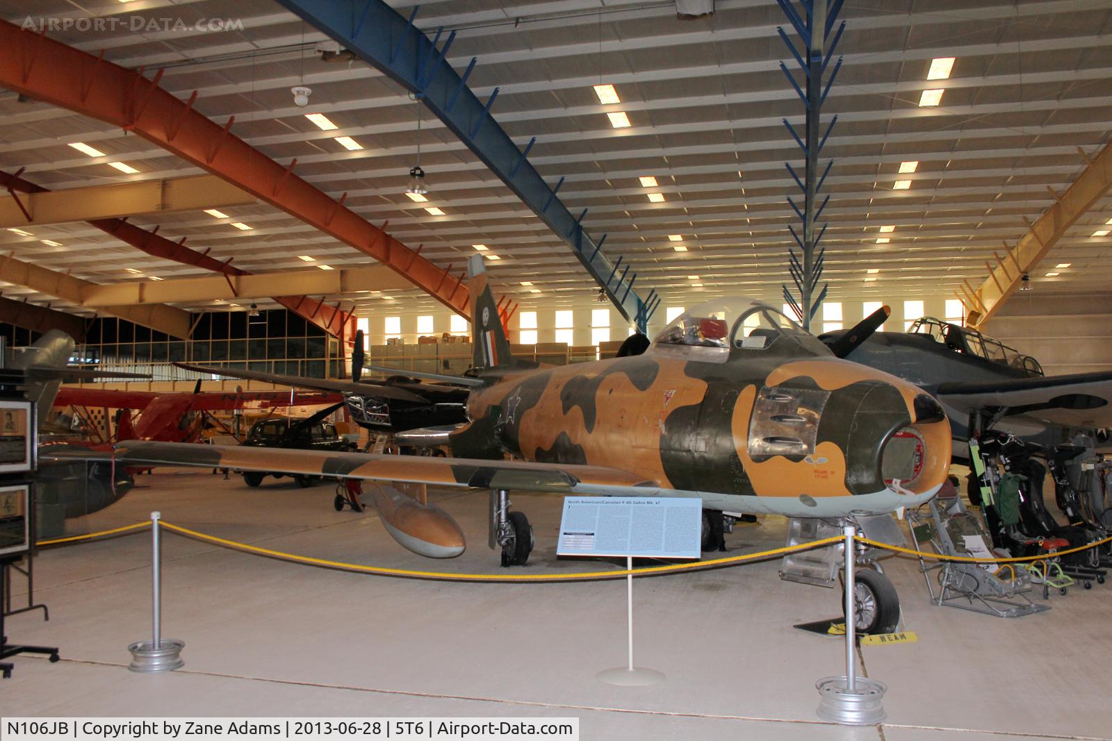 N106JB, 1985 Canadair CL-13B Sabre 6 C/N Not found 23684, At the War Eagles Air Museum - Santa Teresa, NM