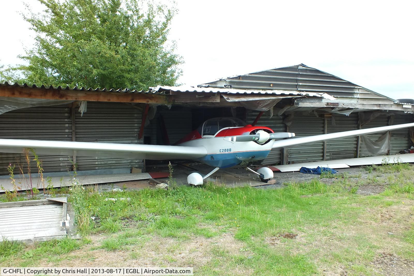 G-CHFL, 1991 Scheibe SF-25C Falke C/N 44512, hangared at Long Marston