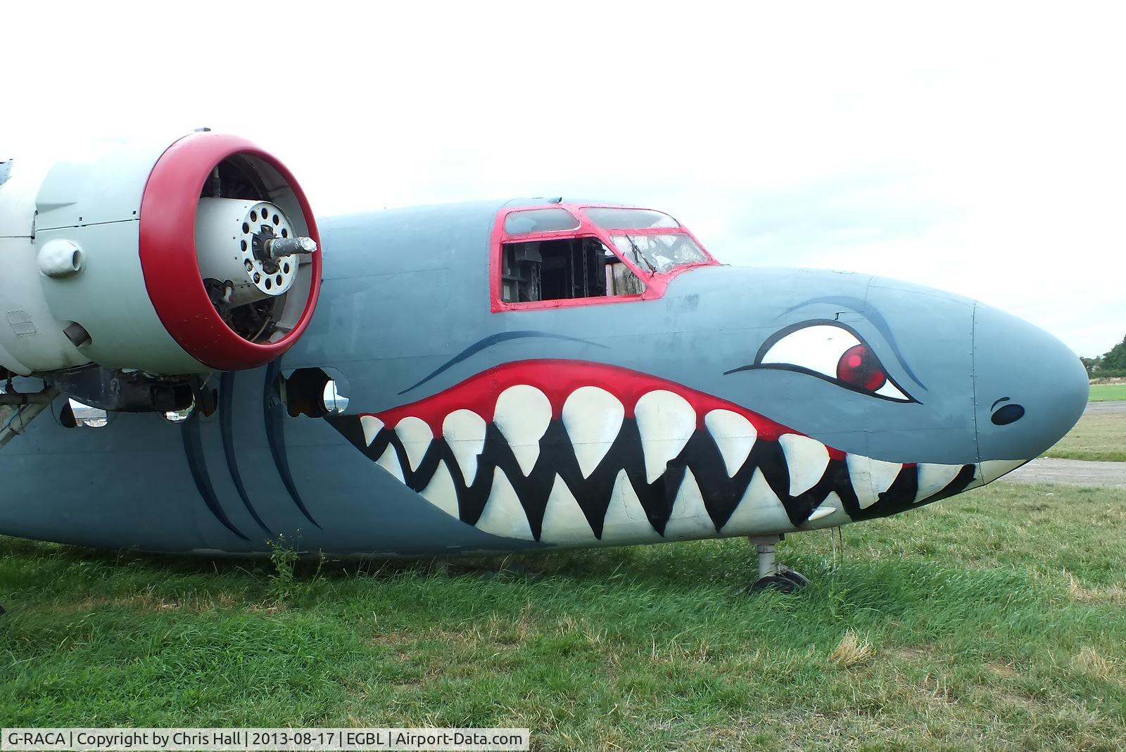 G-RACA, 1952 Percival P-57 Sea Prince T1 C/N P57/49, Long Marston gate guard smiling for the camera