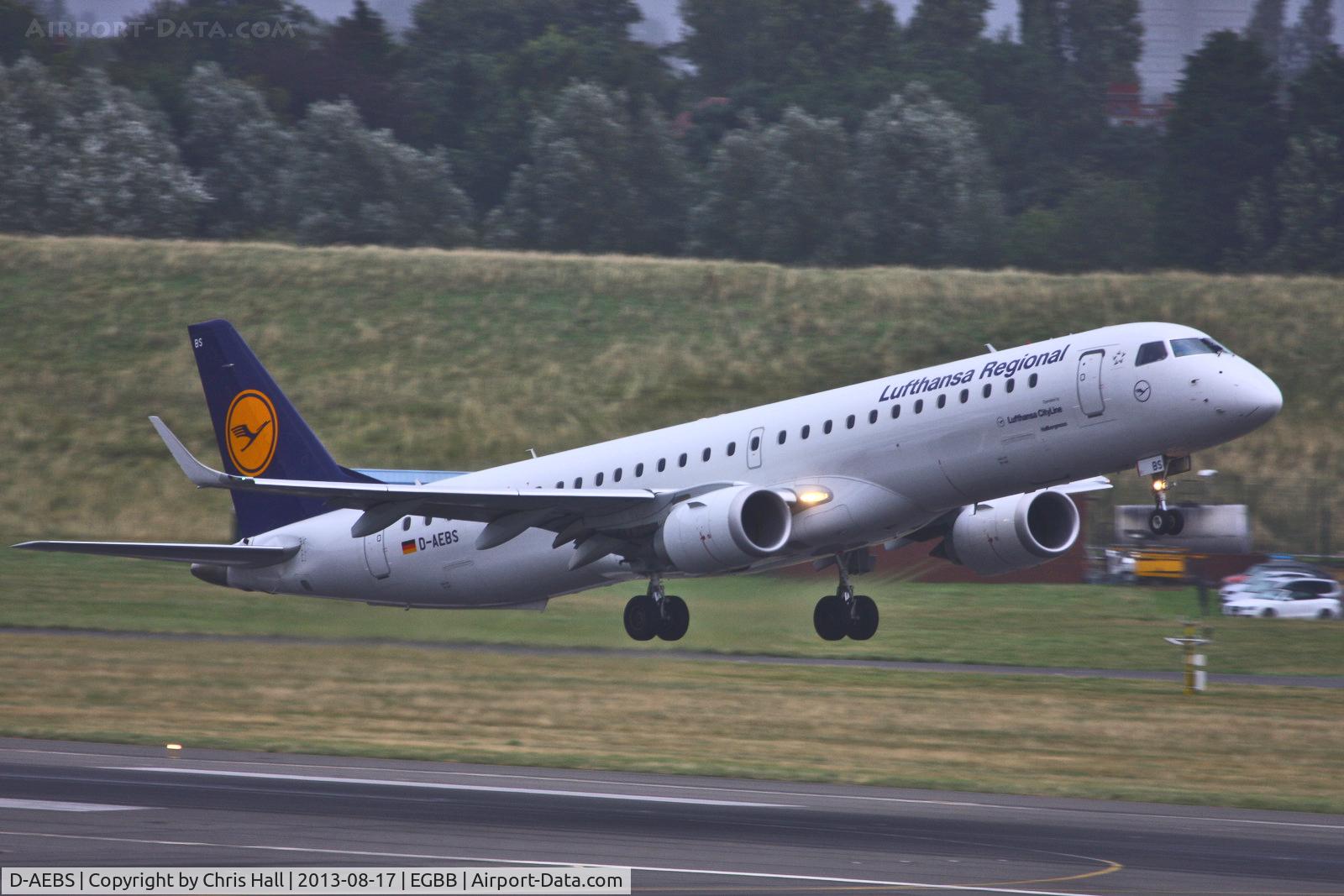 D-AEBS, 2012 Embraer 195LR (ERJ-190-200LR) C/N 19000565, Lufthansa CityLine