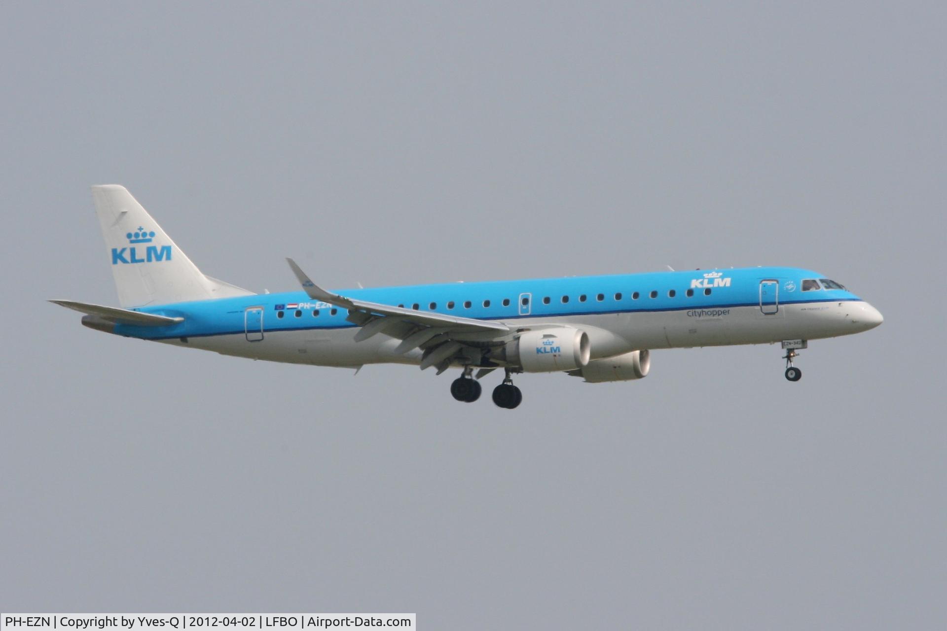 PH-EZN, 2010 Embraer 190LR (ERJ-190-100LR) C/N 19000342, Embraer ERJ-190-100LR 190LR, Toulouse Blagnac Airport (LFBO-TLS)