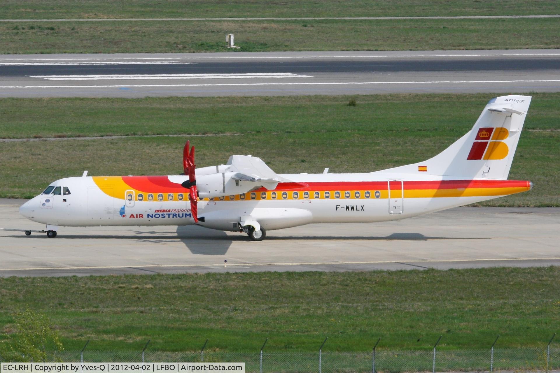 EC-LRH, 2012 ATR 72-600 C/N 999, Air Nostrum ATR 72-600, with provisional registration F-WWLX (cn 999), Toulouse Blagnac Airport (LFBO-TLS)