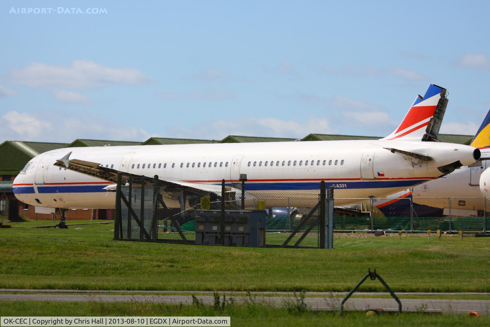 OK-CEC, 1997 Airbus A321-211 C/N 674, former Czech Airlines A321 being scrapped at St Athan by eCube Solutions