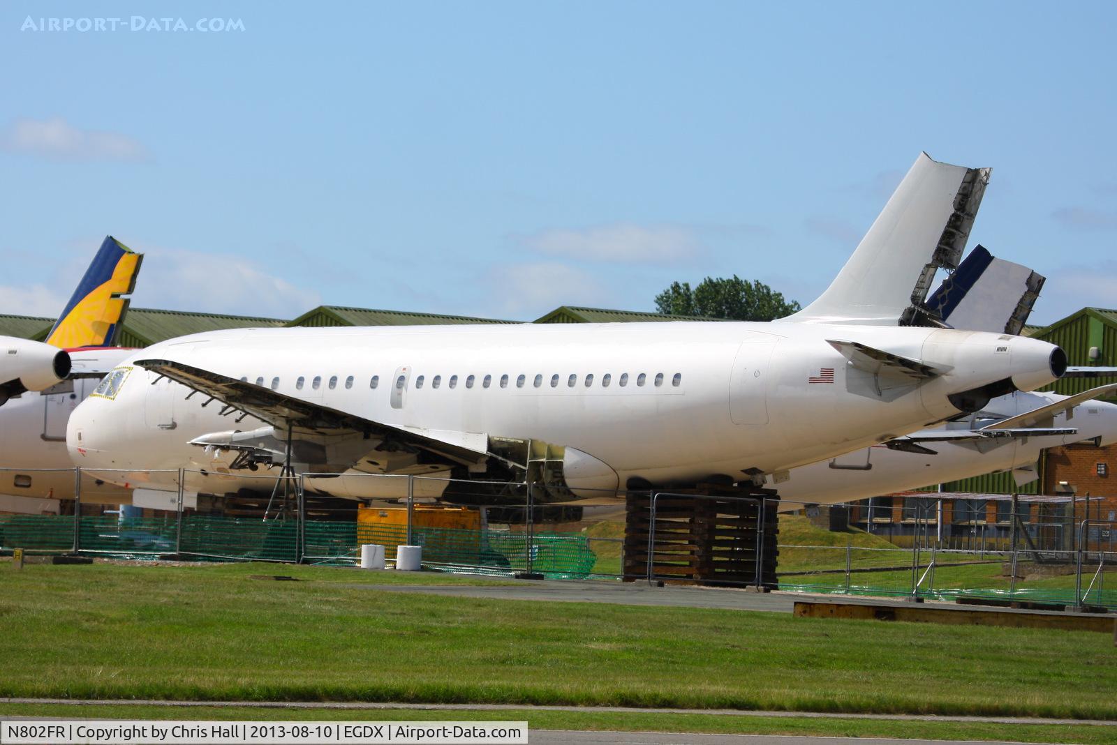 N802FR, 2003 Airbus A318-111 C/N 1991, ex Frontier Airlines A318 in storage at St Athan