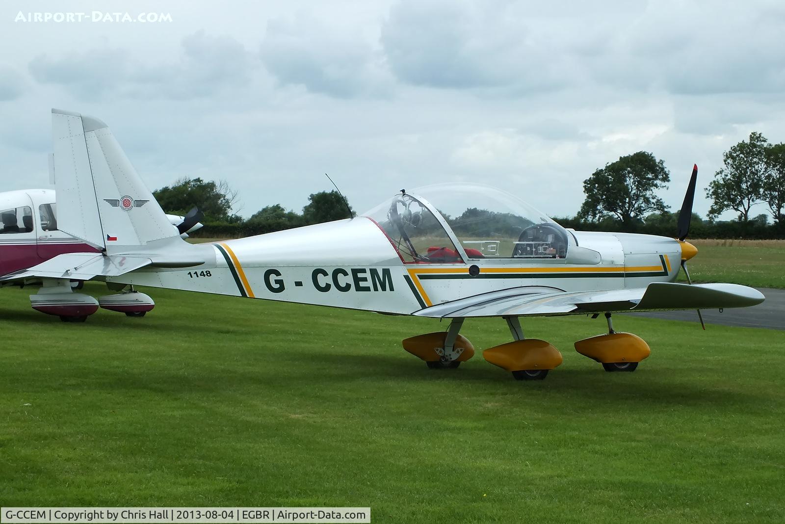 G-CCEM, 2003 Aerotechnik EV-97A Eurostar C/N PFA 315-13987, displaying at Breighton's Summer Fly-in