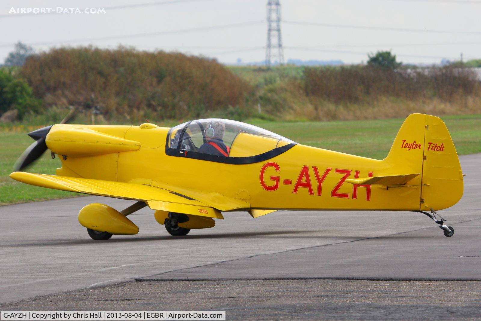 G-AYZH, 2007 Taylor JT-2 Titch C/N PFA 060-1316, at Breighton's Summer Fly-in