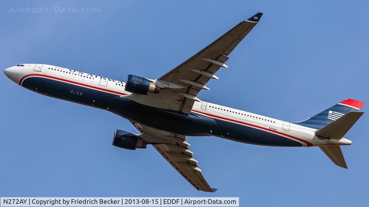 N272AY, 2000 Airbus A330-323 C/N 333, departure from Frankfurt