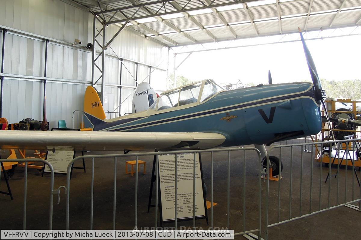 VH-RVV, De Havilland DHC-1 Chipmunk T.10 C/N C1/0484-DHB.f351, At the Queensland Air Museum, Caloundra