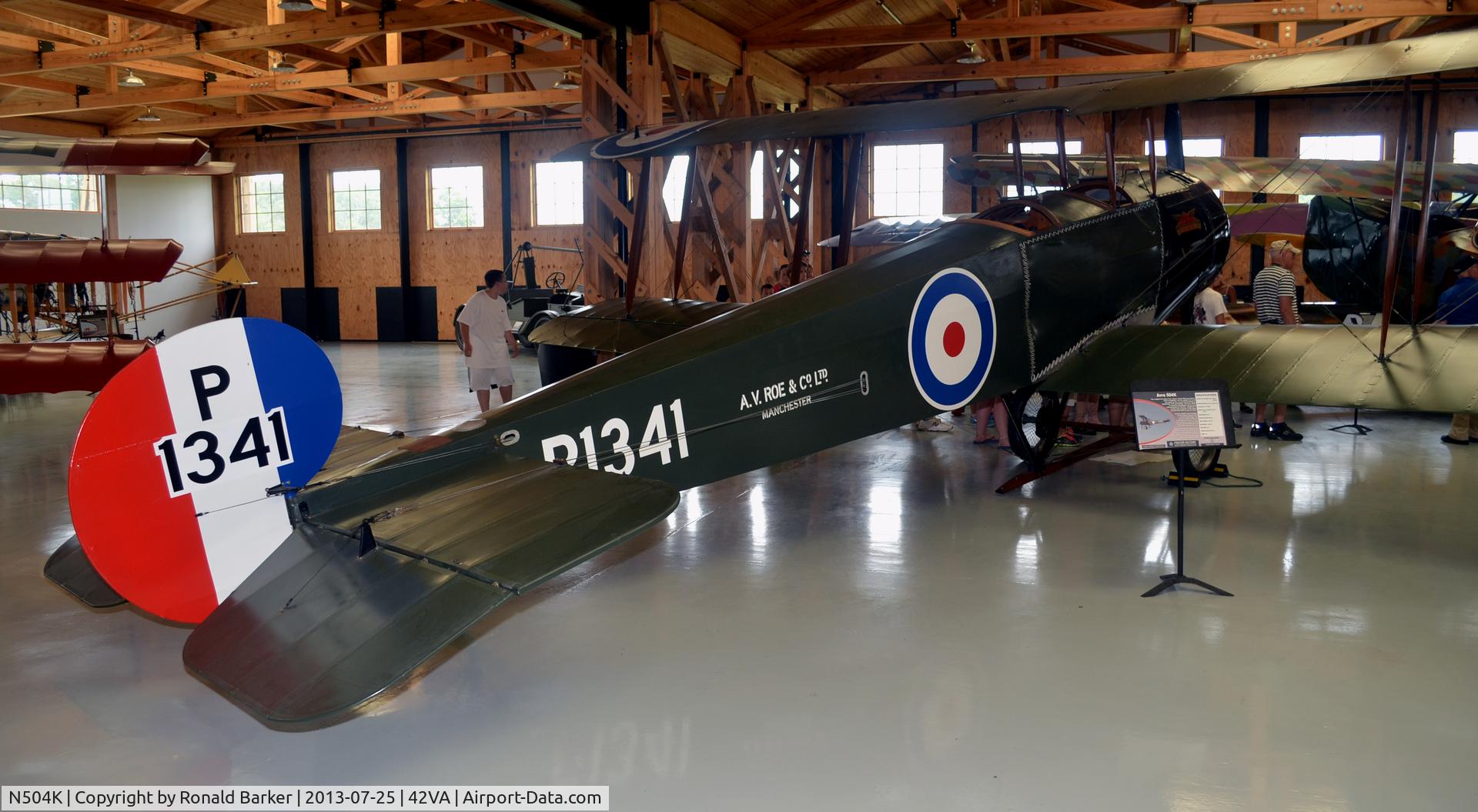 N504K, Avro 504K C/N PSA-001, Military Aviation Museum, Pungo, VA