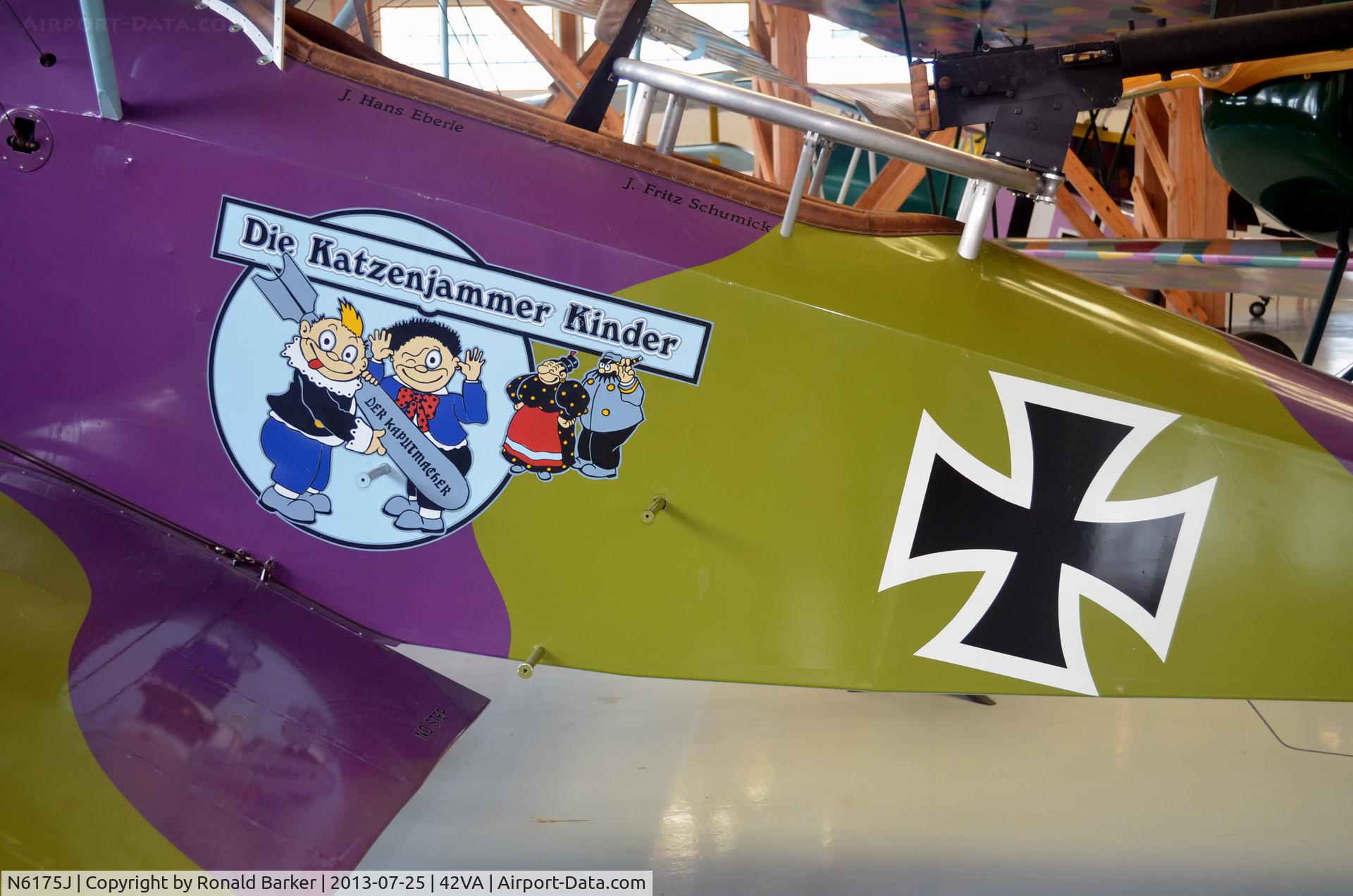 N6175J, 1993 Halberstadt Replica C/N CL-1V, Military Aviation Museum, Pungo, VA