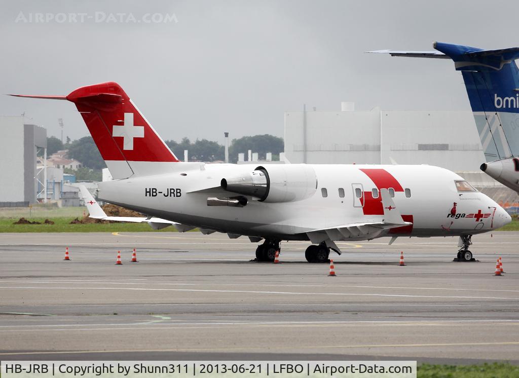 HB-JRB, 2002 Bombardier Challenger 604 (CL-600-2B16) C/N 5530, Parked at the General Aviation area...