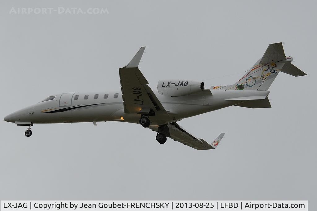 LX-JAG, 2009 Learjet 45 C/N 398, SVW49 landing 23 from Paris Le Bourget
